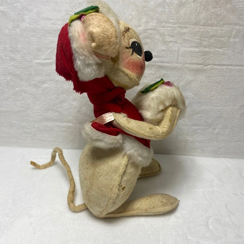 Annalee Handmade Felted Wool Bunny Rabbit Folk Art Christmas *Read AS IS‎